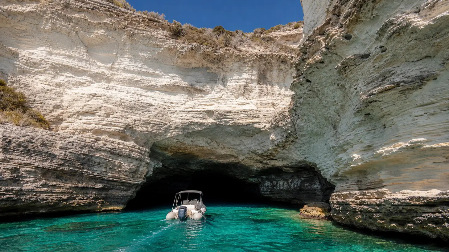 Grottes & falaises de Bonifacio en bateau