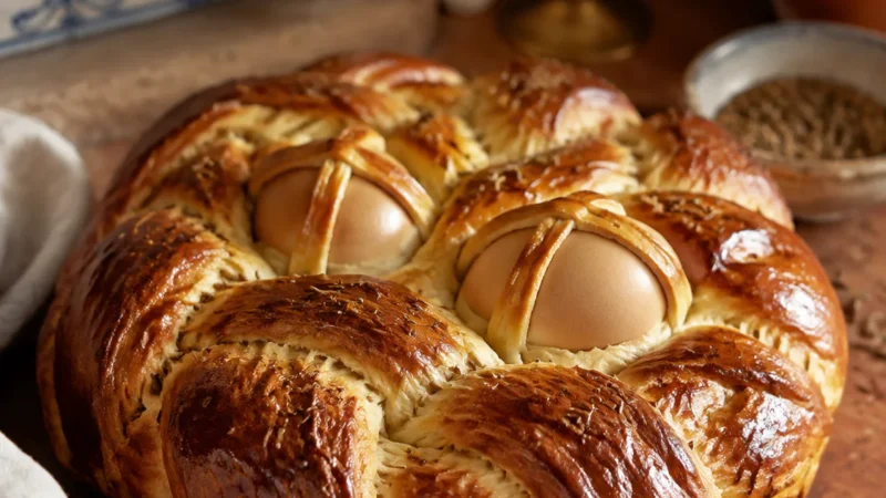 recette corse cacavelli : réussissez la couronne briochée de Pâques