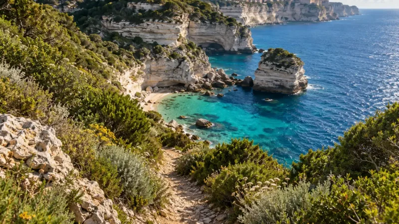 Calanques de Fazzio à Bonifacio : accès par la Strada Vecia et conseils de visite